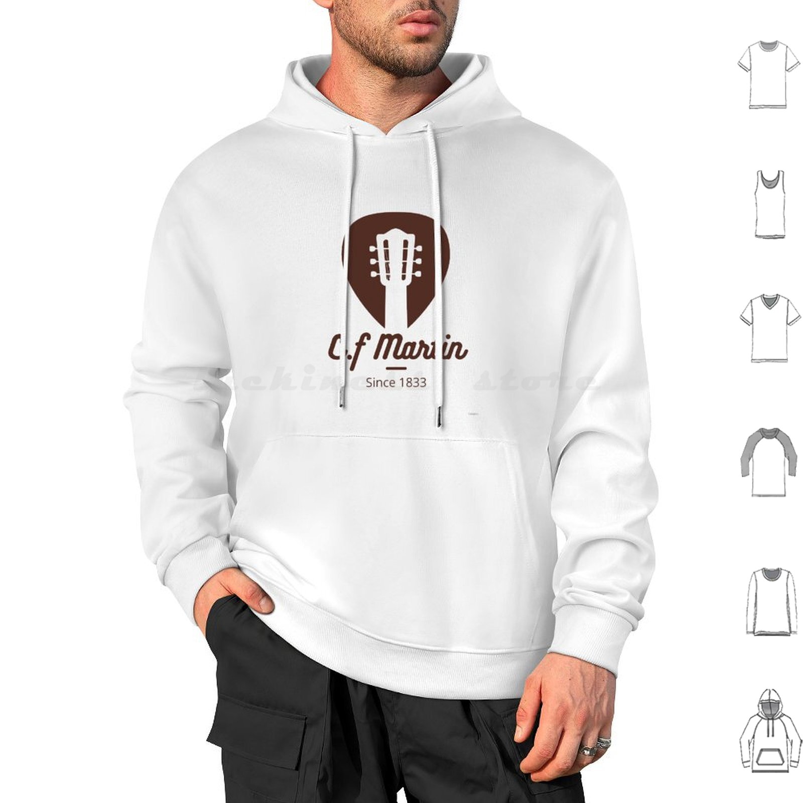 Musical Instrument Companies - กีตาร์ 1833 เสื้อฮู้ดดี้แขนยาว กีตาร์อะคูสติก บริษัทเครื่องดนตรีแฮนด์เมด 1833