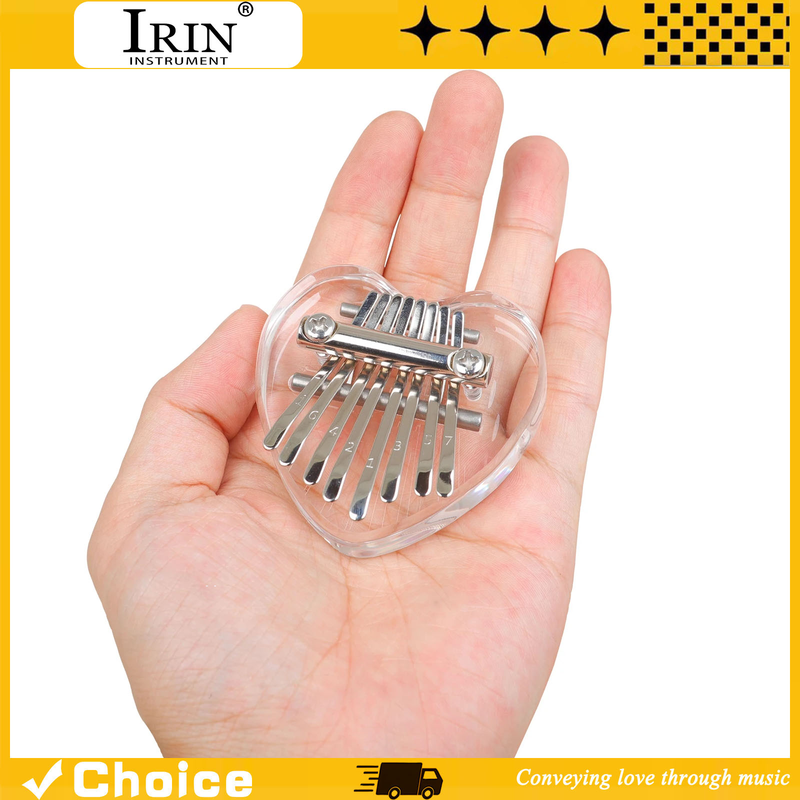 Musical Instrument Piano - คาลิมบา 8 คีย์ มินิ ทัมบ์เปียโนอะคริลิคใส ABS