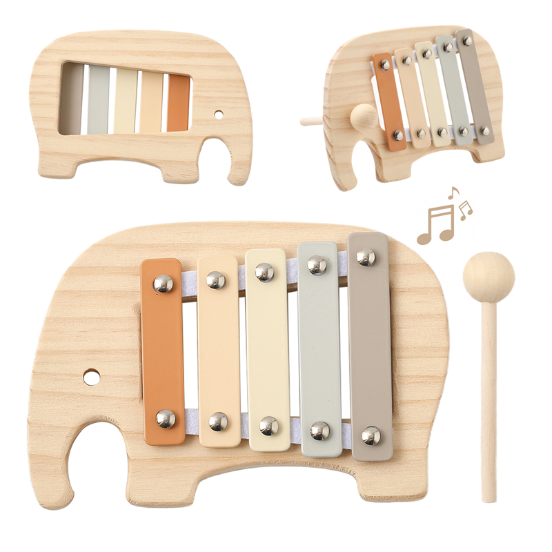 Musical Instruments Cartoon - เด็ก Montessori ของเล่นการ์ตูนช้างเครื่องดนตรีระนาดของเล่นเด็ก Early Sensory การศึกษาเครื่องดนตรีของขวัญ
