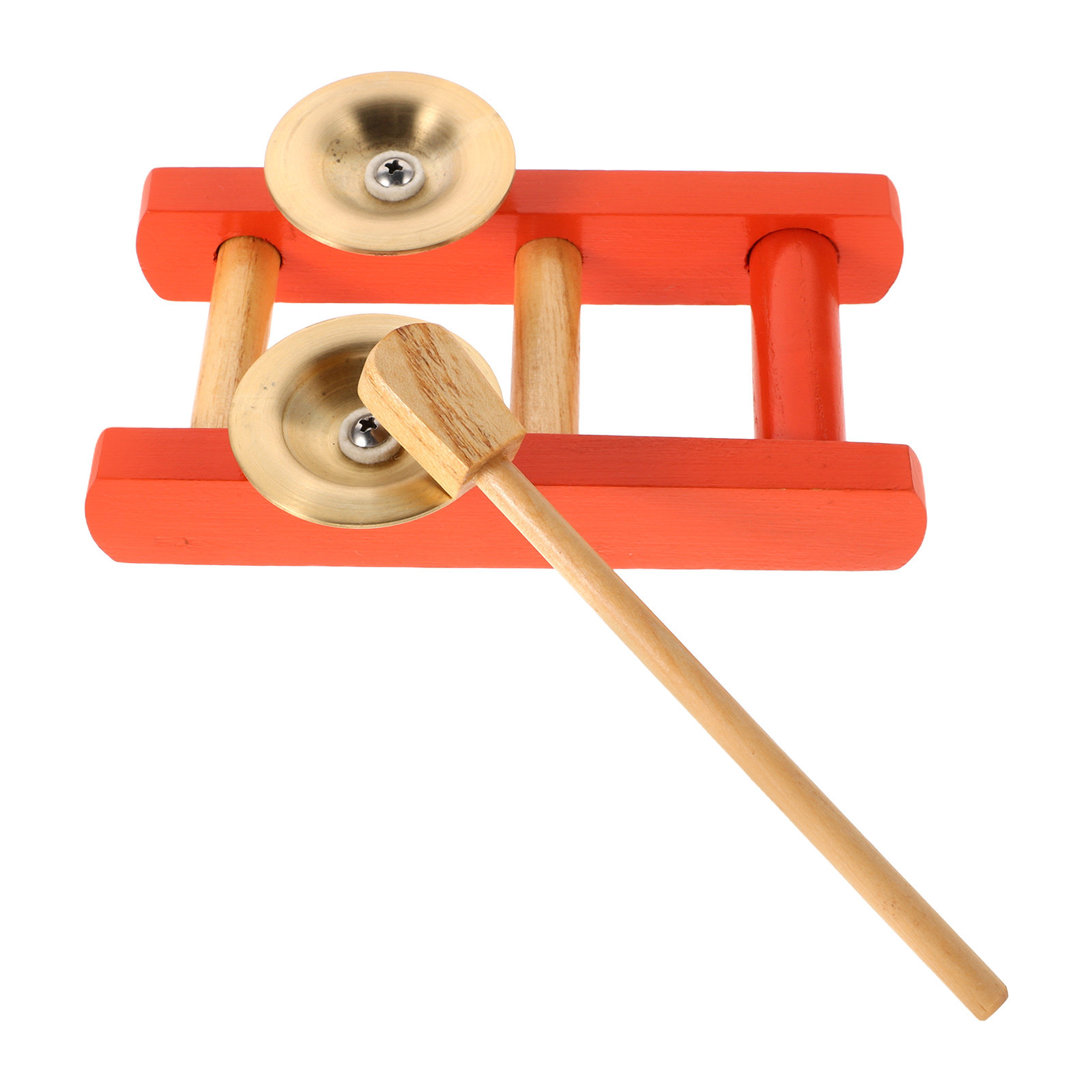 Musical Instrument I Play - ฉาบทองเหลืองขนาดเล็กสำหรับเด็ก เครื่องดนตรีประเภทเคาะจังหวะ ดีไซน์กะทัดรัด เสียงไพเราะ พร้อมขาตั้งที่มั่นคง สำหรับเด็กเล่นดนตรี