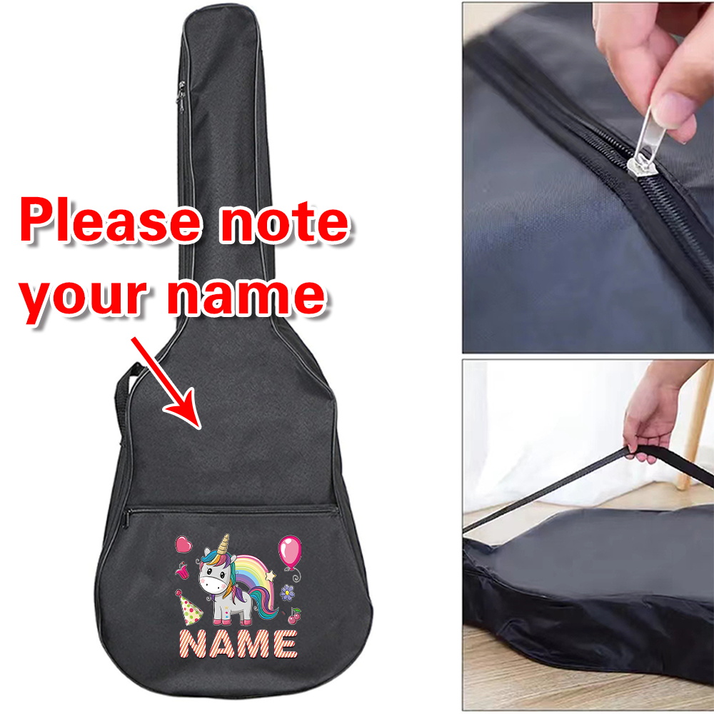 Musical Instrument With Names - กระเป๋าใส่กีตาร์แบบกำหนดเองได้ ขนาด 36-41 นิ้ว กันน้ำ บุผ้าฝ้ายอย่างดี