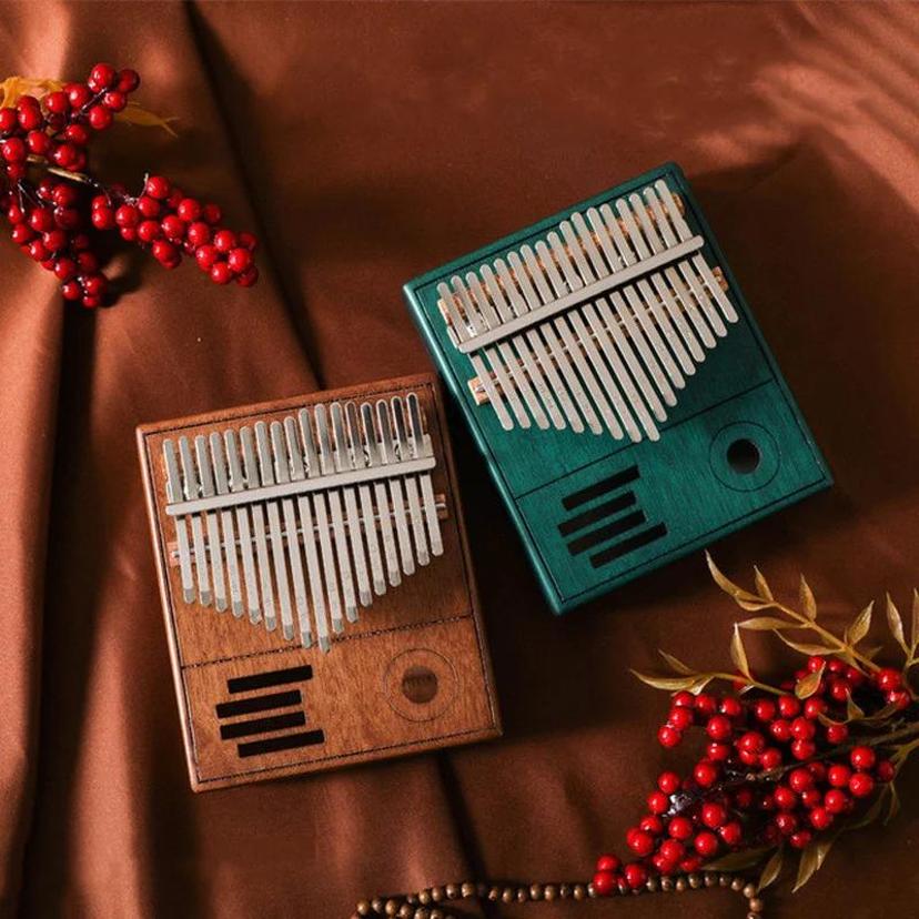 Musical Instrument Piano - รีโทร Kalimba 17 คีย์นิ้วมือเปียโนไม้คุณภาพสูง Mahogany Acacia