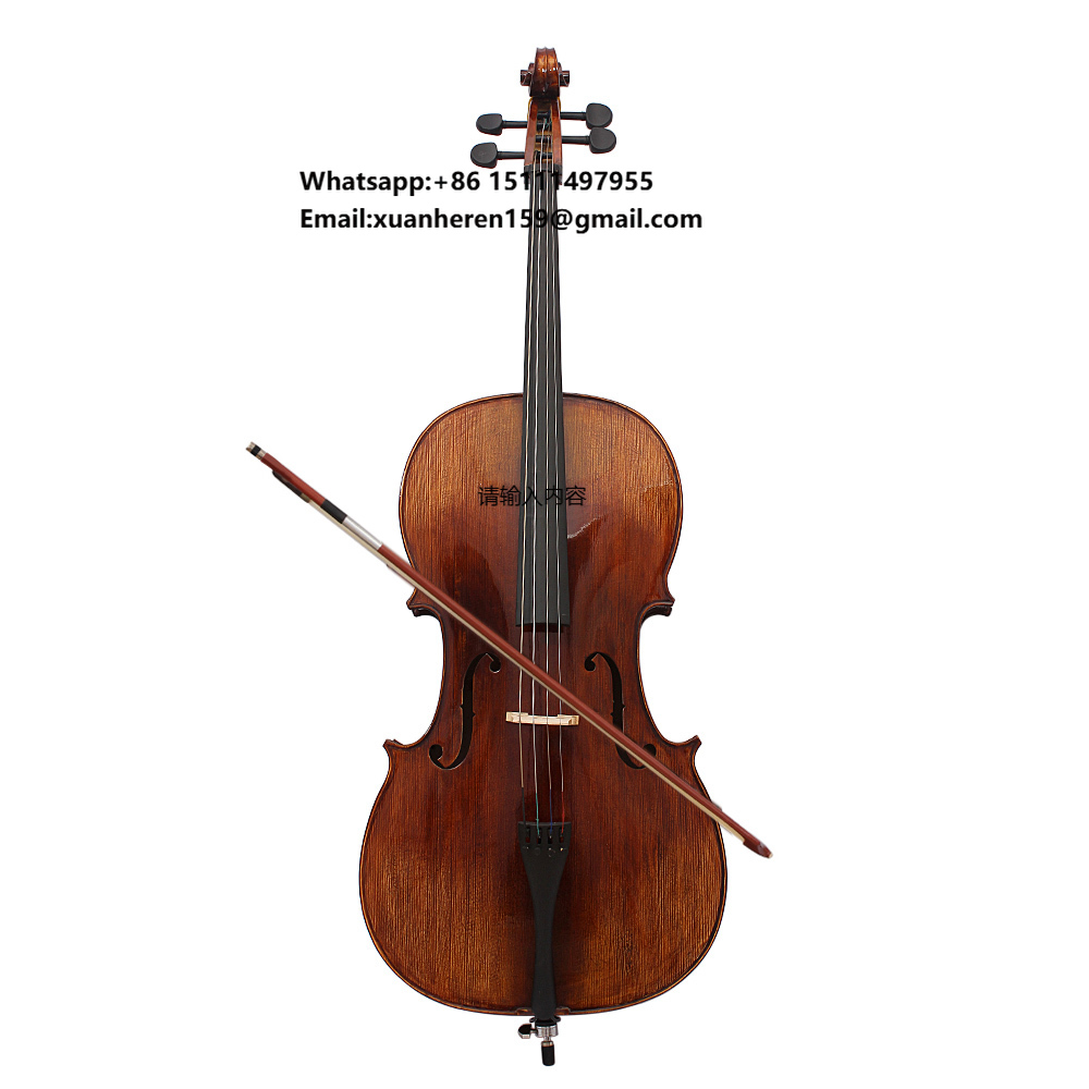 Musical Instrument Cello - ขายส่งเครื่องดนตรีมืออาชีพสำหรับการค้าต่างประเทศ เครื่องดนตรีโบราณลายเสือสีสดใสสำหรับการเล่นและการสอน เชลโล