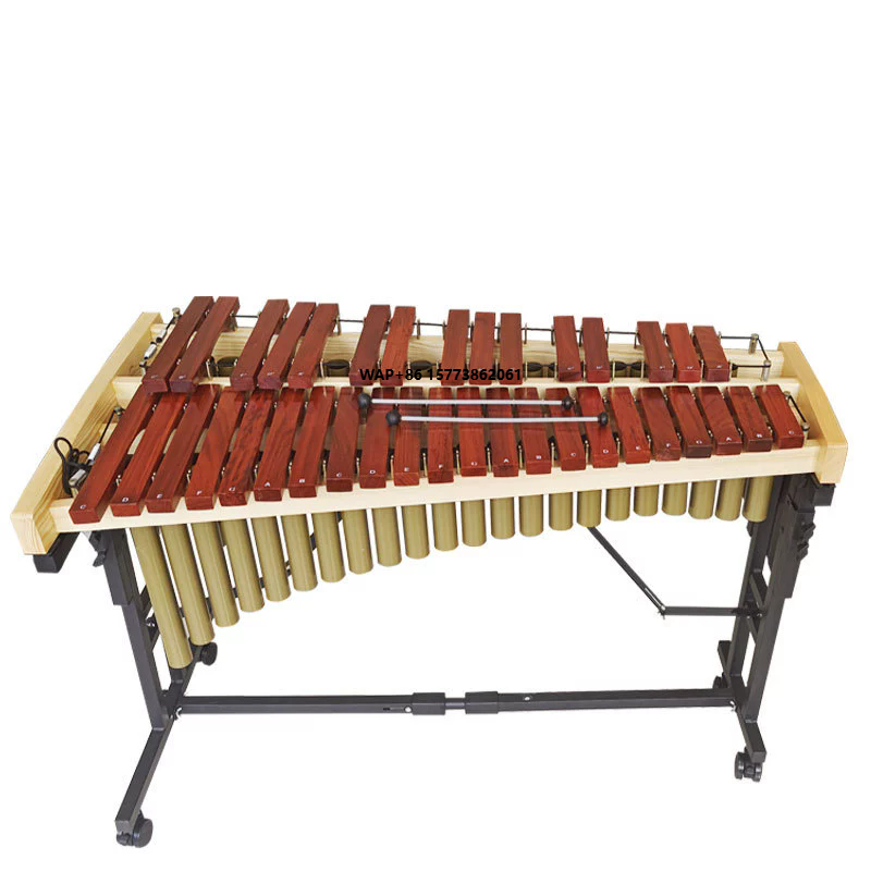 Musical Instrument Marimba - ไซโลโฟนโลหะ 37 เสียง พร้อมชั้นวาง เครื่องดนตรีเคาะจังหวะ สำหรับการแสดงและฝึกซ้อม