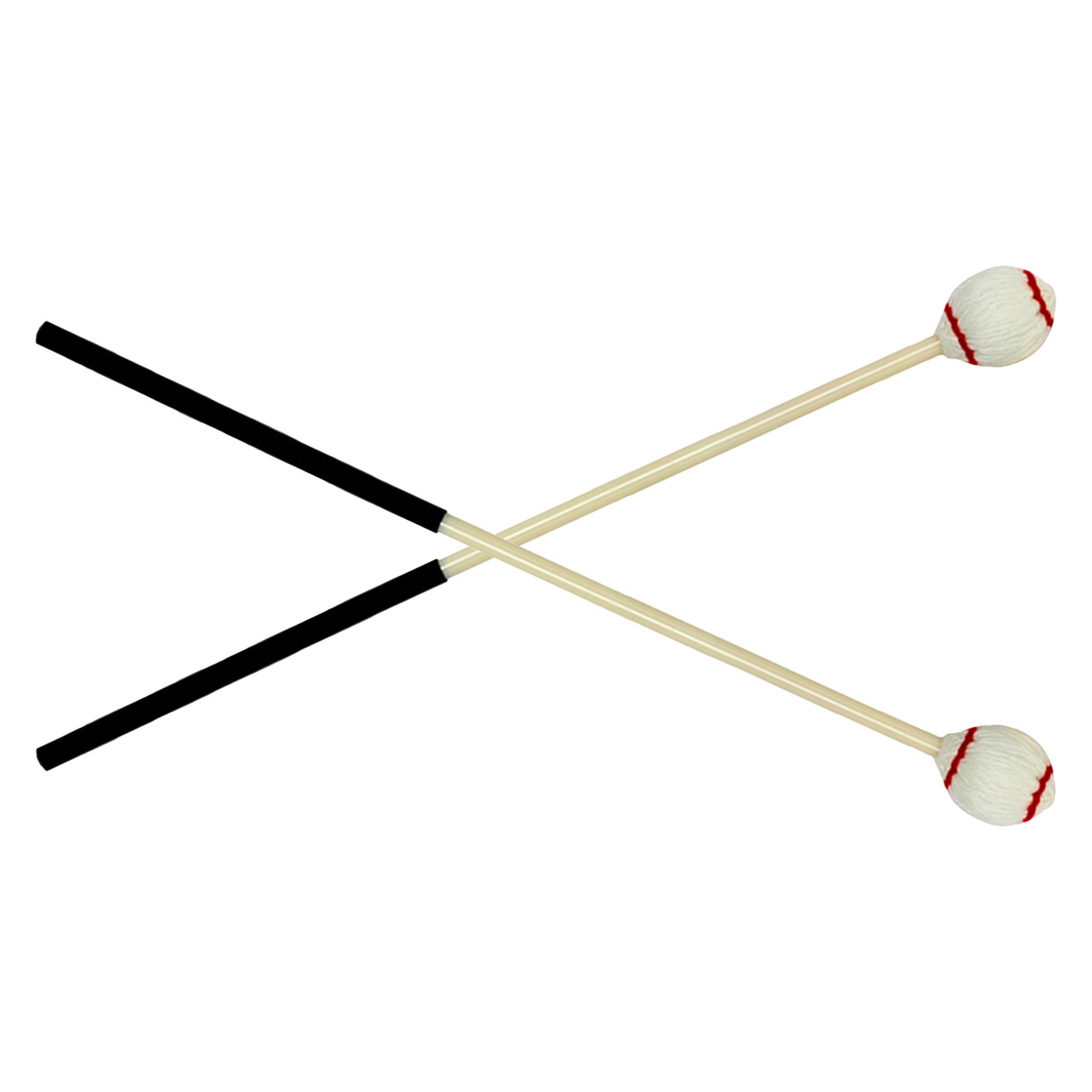 Musical Instrument Marimba - ไม้ตีมาริมบา 1 คู่ ไม้ตีกลองลิ้น ค้อนตีกลอง ผิวทำจากยางและเส้นใยขนสัตว์