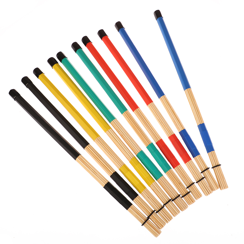 Musical Instrument Marimba - ไม้ตีกลองไม้ไผ่1คู่ขนาด40.0*1.3ซม. ไม้ตีกลองกลองกลองกลองกลองกลองชุดกันอันตรายพร้อมกลองยาวจับยาง