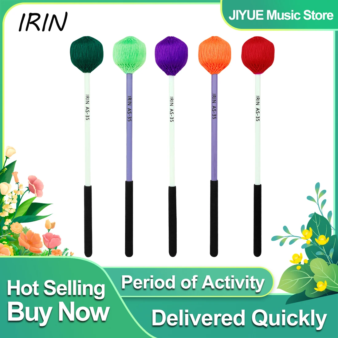 Musical Instrument Marimba - ไม้ตีระนาด IRIN สำหรับเครื่องดนตรีประเภทเพอร์คัชชัน เบส ไม้ตีระนาดเหล็กผสมไฟเบอร์ อะไหล่เครื่องดนตรีประเภทเพอร์คัชชัน
