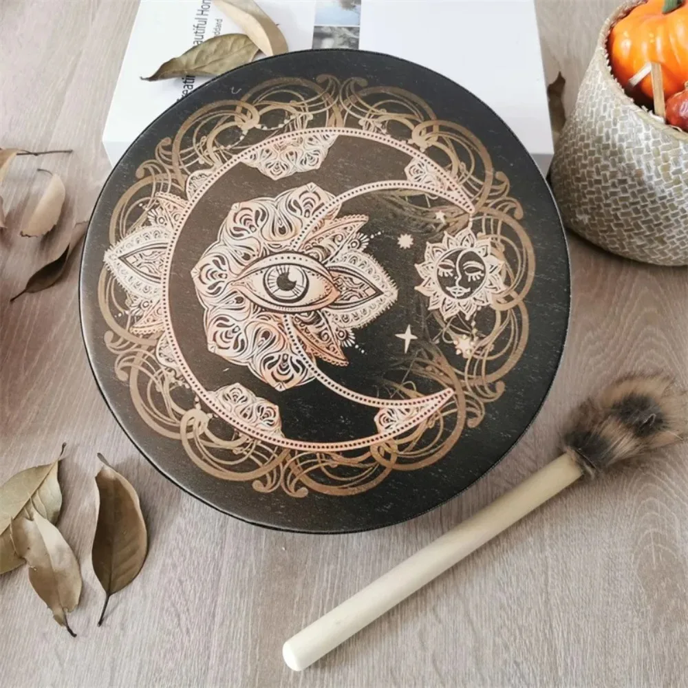 Musical Instrument Indian - 25 ซม.เสียง Healing เครื่องมือ Faux Sheepskin