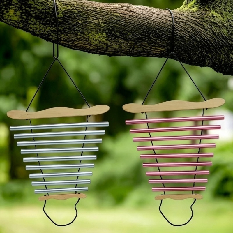 Wind Chime Tubular - ระฆังลมบำบัดเสียง 432HZ ระดับมืออาชีพ 9 โทนเสียง แบบพกพาสำหรับใช้งานกลางแจ้ง