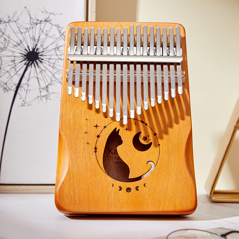 Musical Instrument Piano - 17 Keys Kalimba Gradient สีการออกแบบเปียโน Thumb
