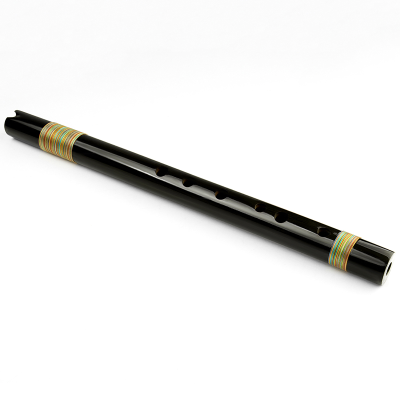 Musical Instrument Indian - ขลุ่ย G Key สีน้ำตาลดำ ควีน่า เครื่องดนตรีทำมือของชาวอินเดีย