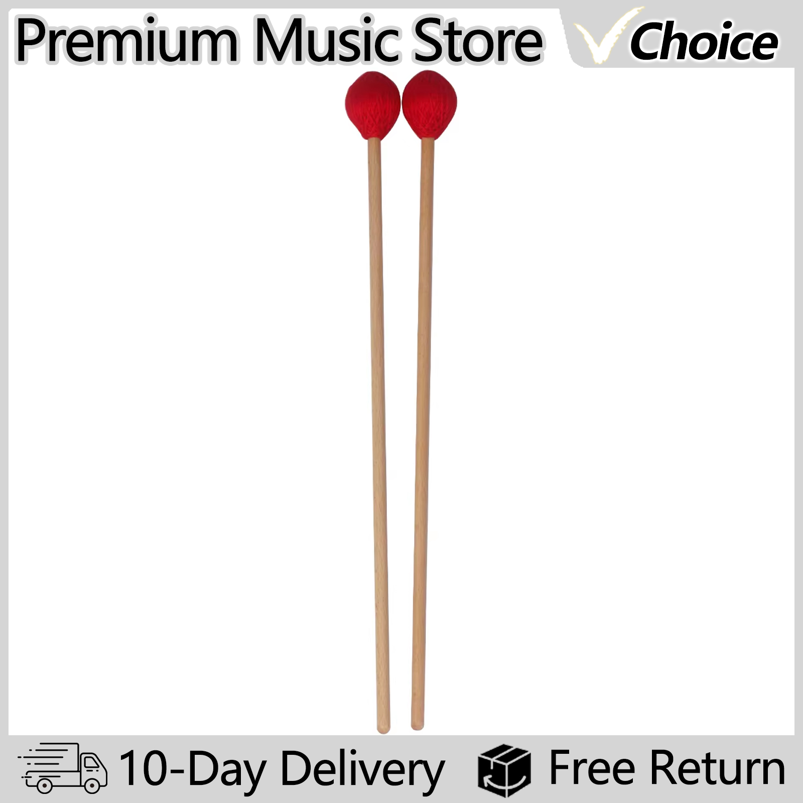 Musical Instrument Marimba - ไม้ตีกลอง Marimba แบบมืออาชีพพร้อมที่จับไม้เครื่องมือส่วนดนตรีอุปกรณ์เคาะ