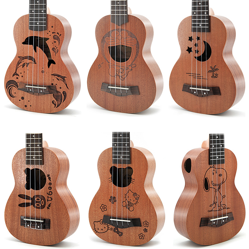 อูคูเลเล่ไม้ซาเปเล่ขนาด 21 นิ้ - Musical Instruments Cartoon บทวิจารณ์และราคา