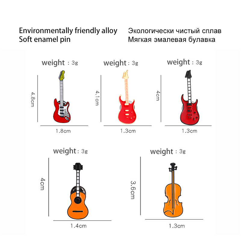 Pins Custom กีตาร์เบสเข็มกลัดเ - Musical Instruments Cartoon บทวิจารณ์และราคา