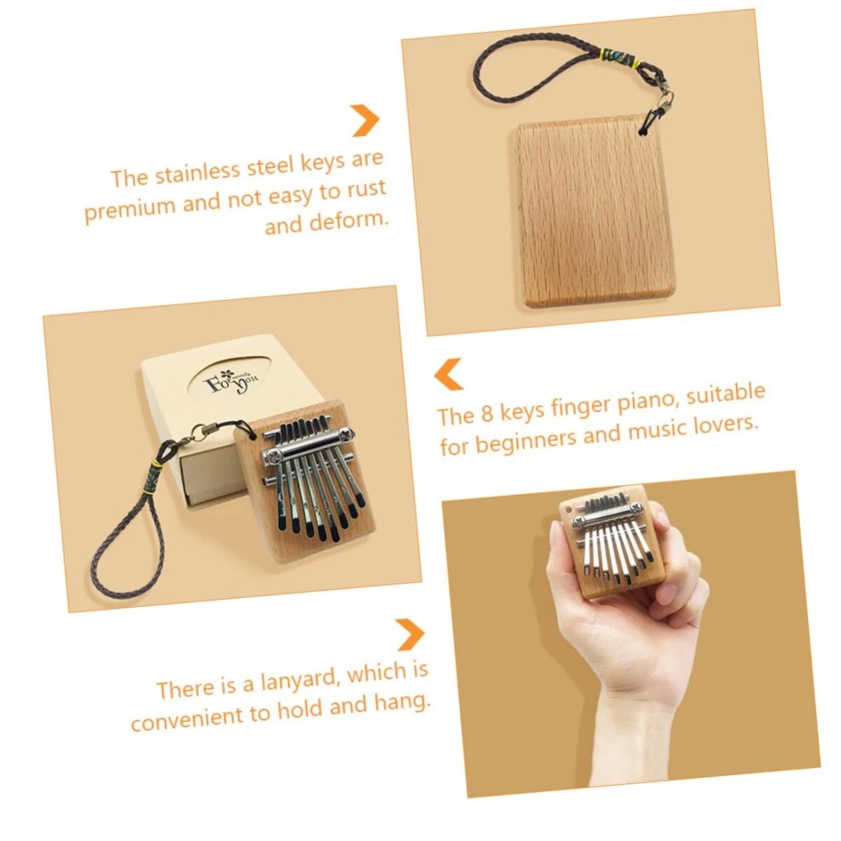 มินิคาลิมบ้า8คีย์นิ้วหัวแม่มือ - Musical Instrument Piano บทวิจารณ์และราคา