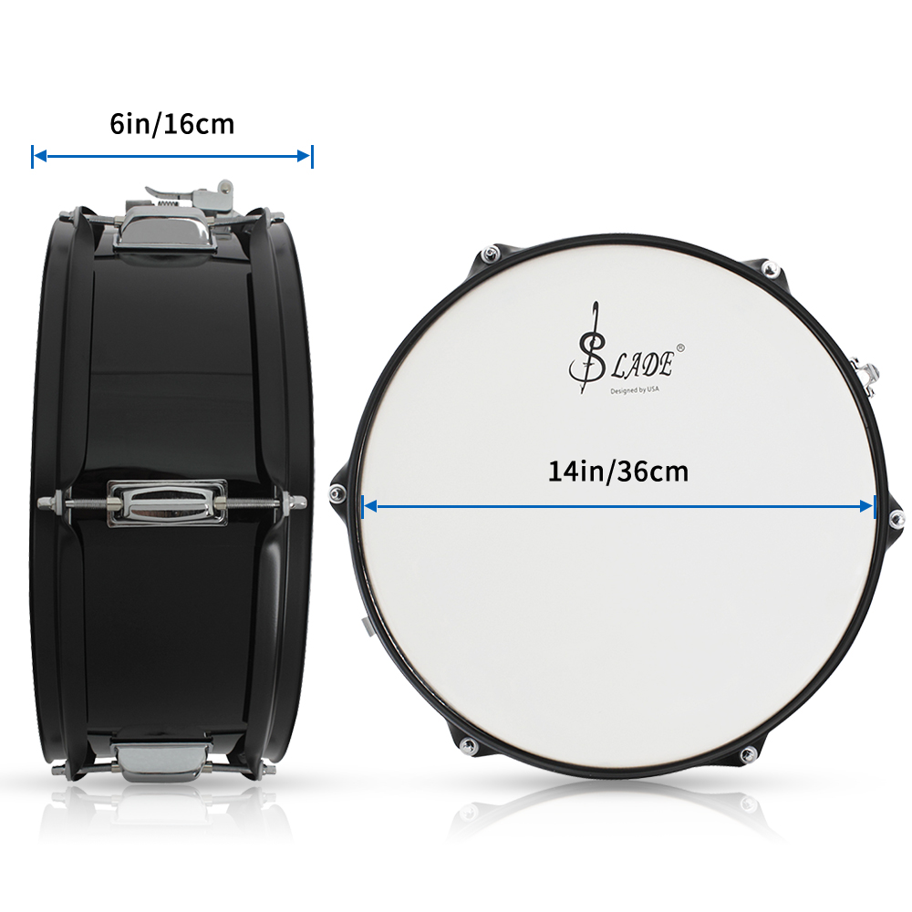 SLADE 14 นิ้วกลองสแนร์โลหะเพลง - Musical Instrument Drum บทวิจารณ์และราคา