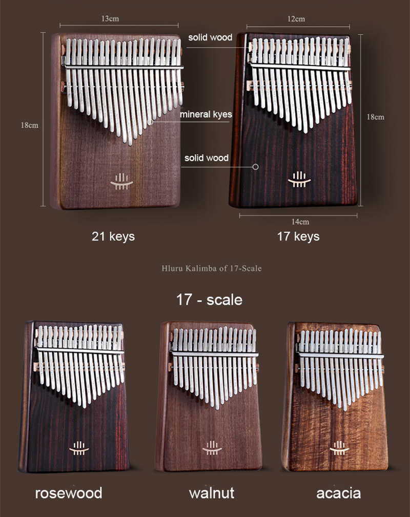 Hluru Kalimba 17คีย์, มีรู21คี - Musical Instrument Piano บทวิจารณ์และราคา