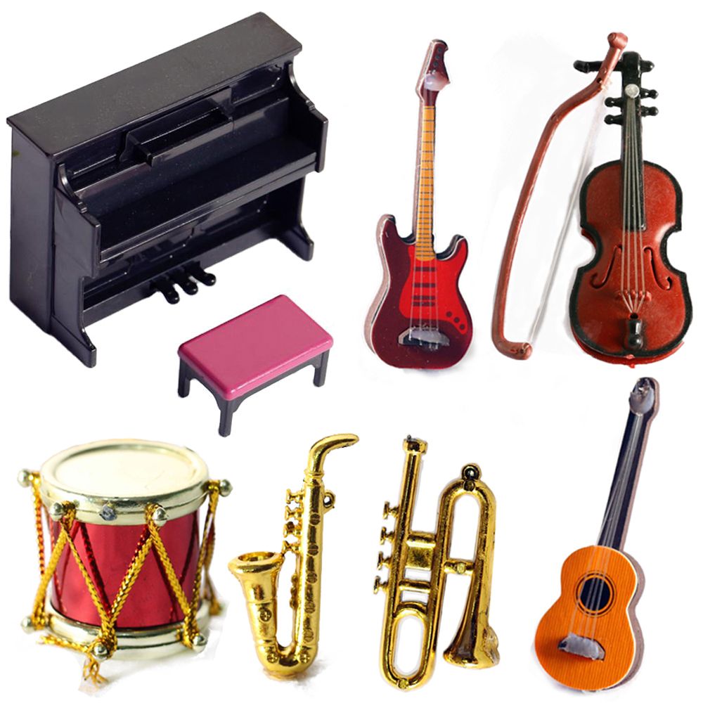 Miniature ตุ๊กตาเครื่องดนตรี 1 - Musical Instruments Cartoon บทวิจารณ์และราคา