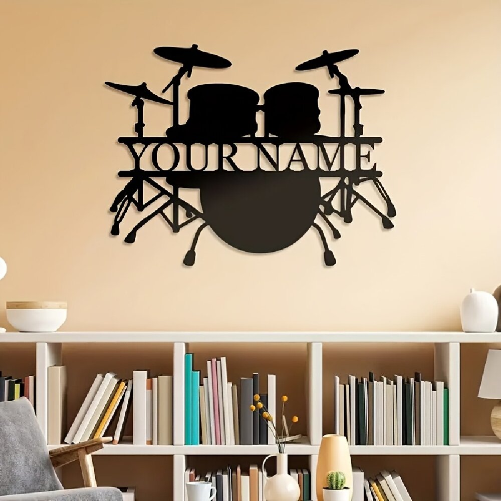 ป้ายโลหะติดผนังรูปชุดกลองแบบกำ - Musical Instrument With Names บทวิจารณ์และราคา