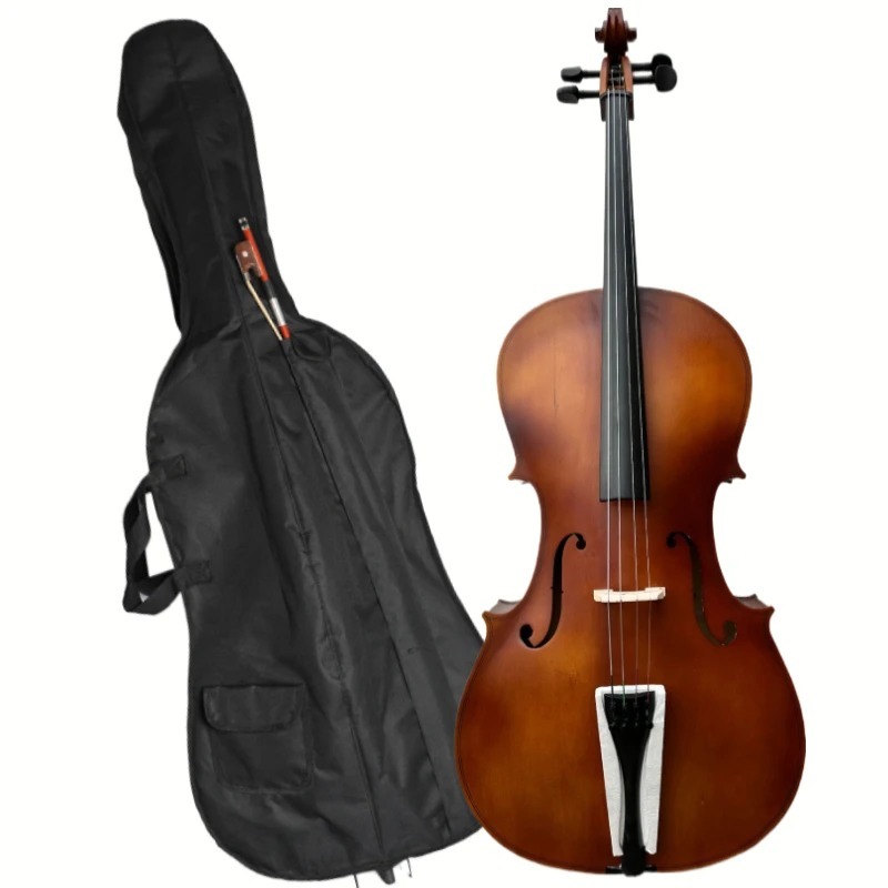 เชลโลไม้บาสวูดสีธรรมชาติแบบด้า - Musical Instrument Cello บทวิจารณ์และราคา