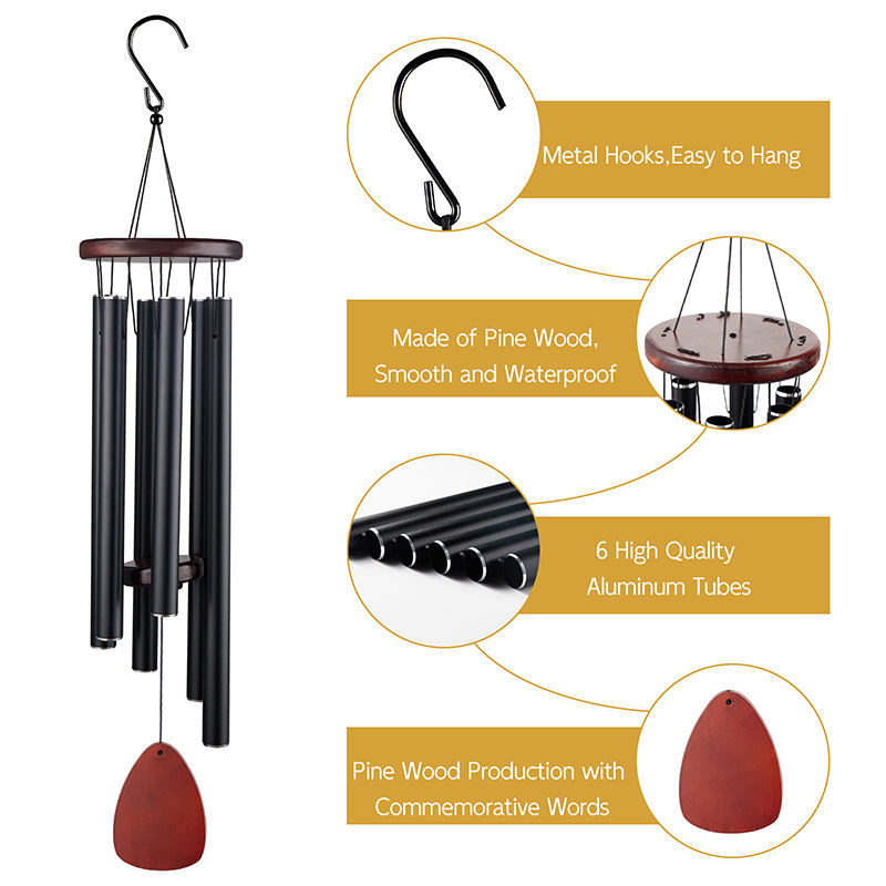กระดิ่งลมอะลูมิเนียม 26 นิ้ว 6 - Wind Chime Tubular บทวิจารณ์และราคา