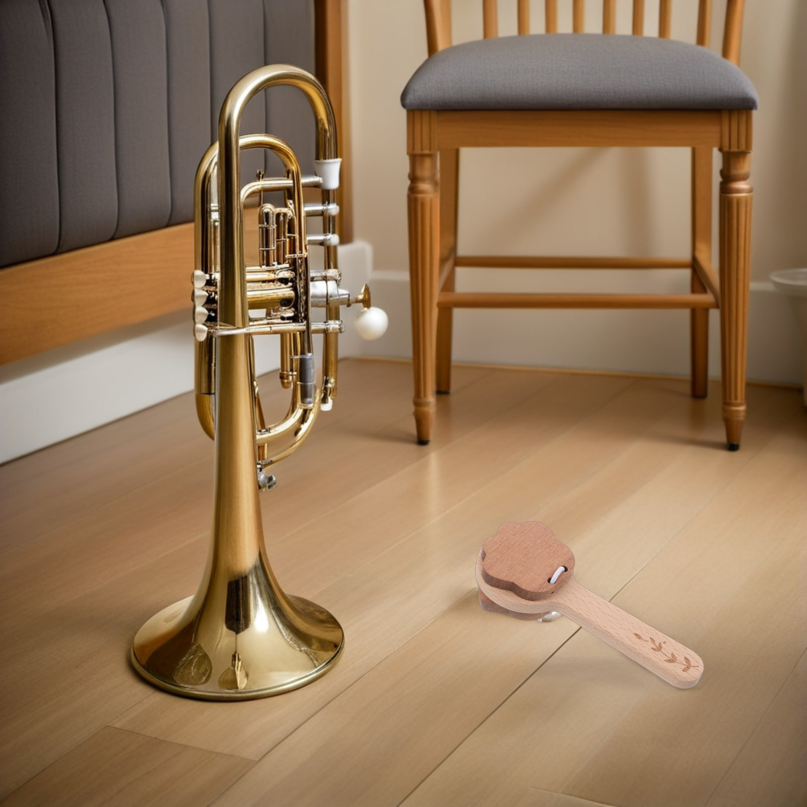 2 ชิ้น คาสทาเน็ตไม้ ลายอุ้งเท้ - Musical Instrument Family บทวิจารณ์และราคา