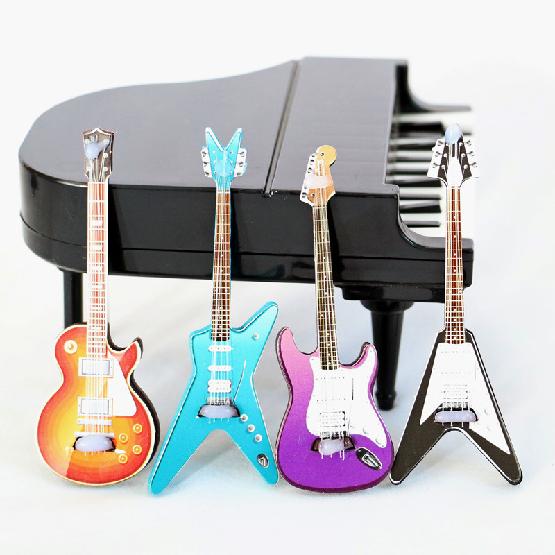 1 ชิ้น โมเดลกีตาร์จิ๋วสำหรับบ้ - Musical Instrument I Play บทวิจารณ์และราคา