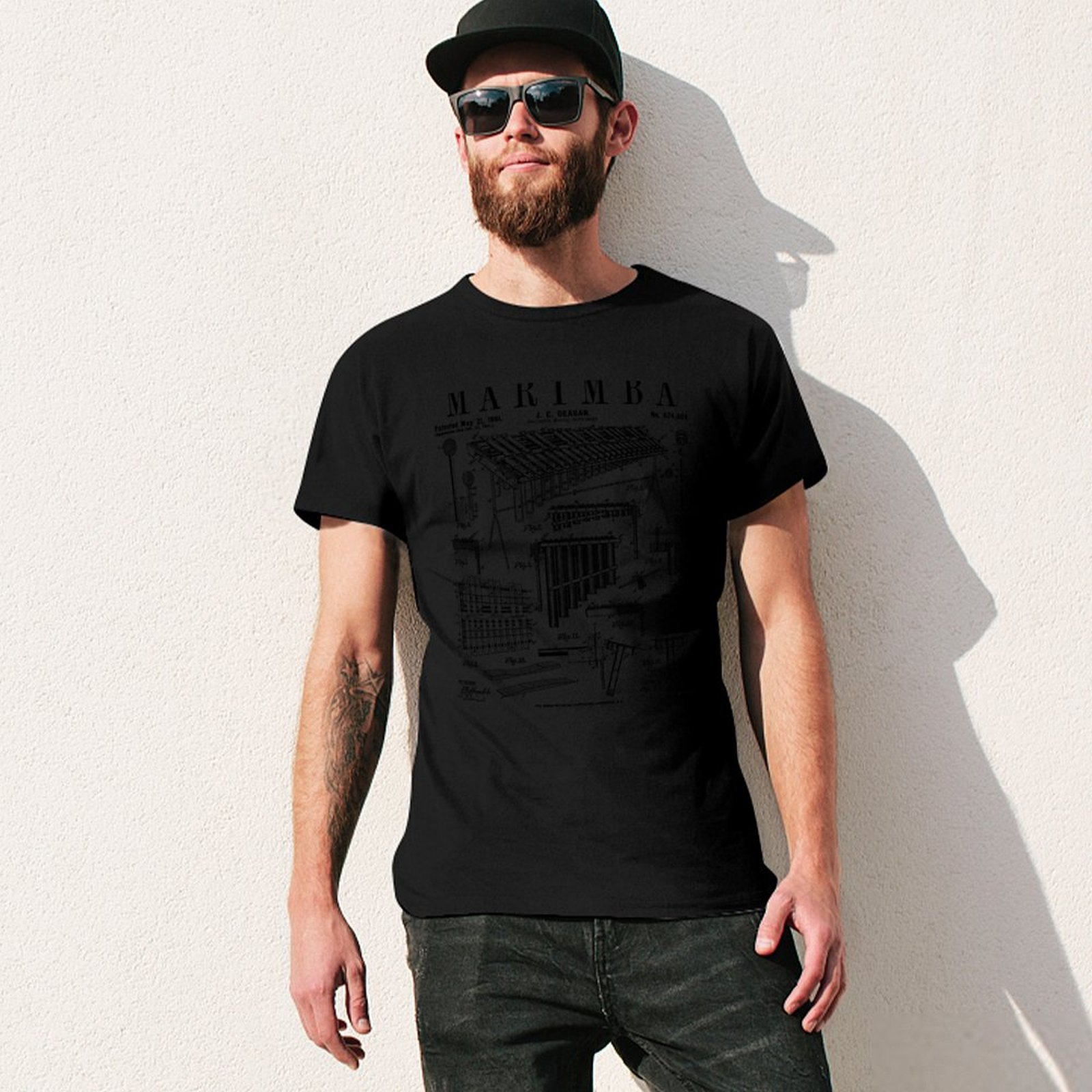 เสื้อยืดลายเครื่องดนตรีมาริมบา - Musical Instrument Marimba บทวิจารณ์และราคา