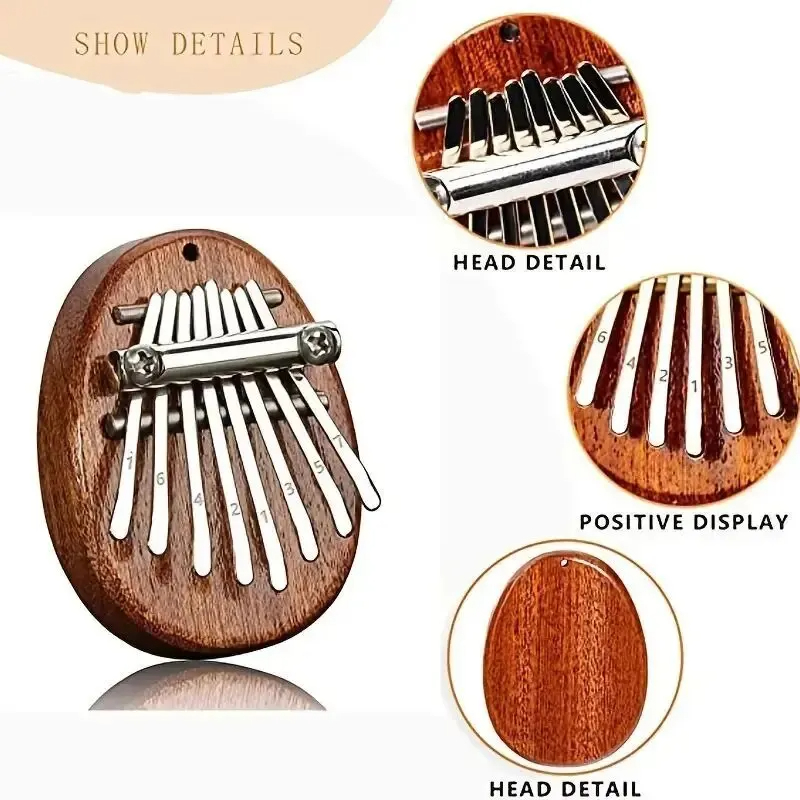8 คีย์มินิไม้ Kalimba คุณภาพสู - Musical Instrument Marimba บทวิจารณ์และราคา