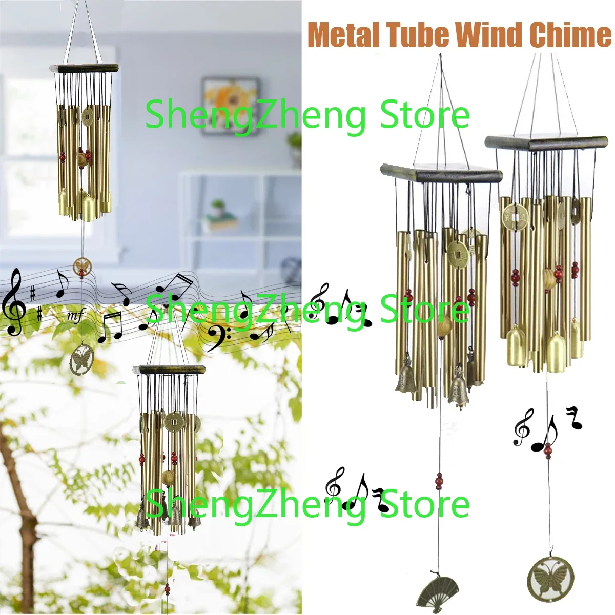 ไม้เนื้อแข็งท่อกลวงท่อโลหะท่อก - Wind Chime Tubular บทวิจารณ์และราคา